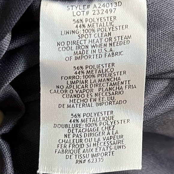 NWT. Betsy & Adam Metallic Cape Gown - Picture 5 of 15